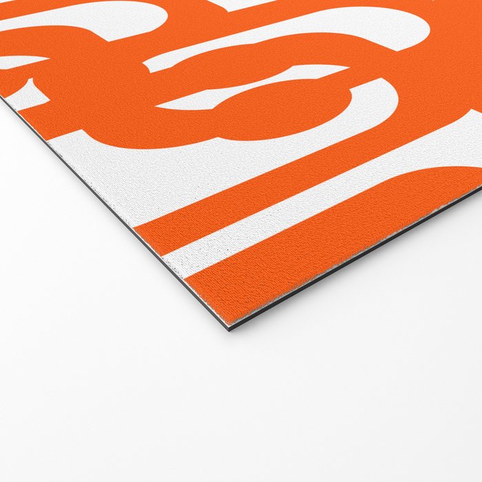 Mid Century Modern Orange Loops Abstract Pattern on White Welcome Mat Gallery Image 2
