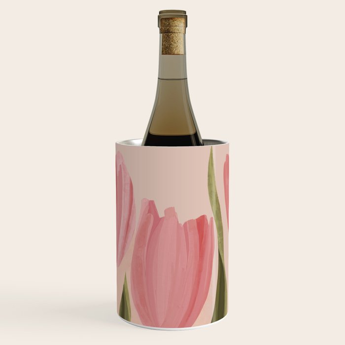 Pink tulips Wine Chiller Gallery Image 1
