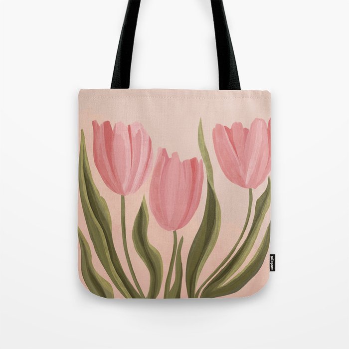 Pink tulips Tote Bag Gallery Image 1