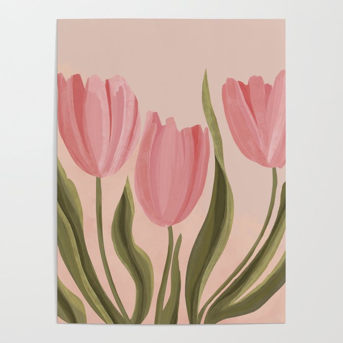 Pink tulips Poster Gallery Image 1