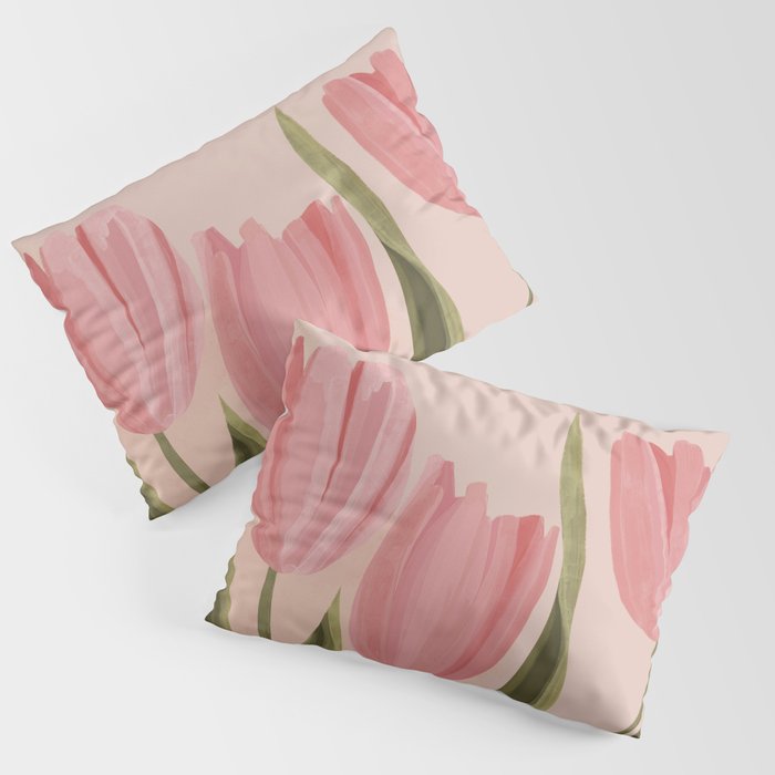 Pink tulips Pillow Sham Gallery Image 3