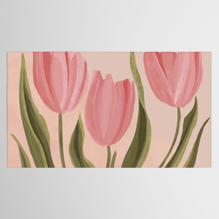 Pink tulips Tablecloth Gallery Image 2