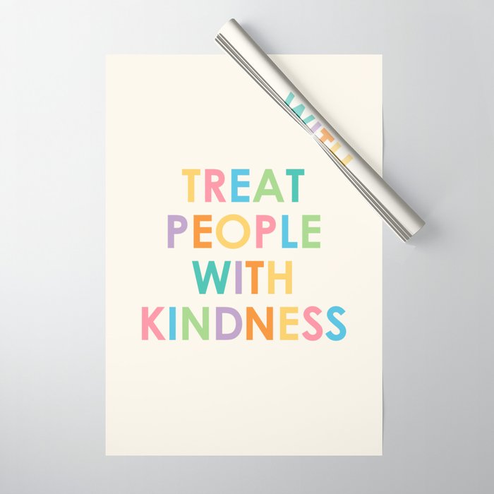 Treat People With Kindness Wrapping Paper Gallery Image 1