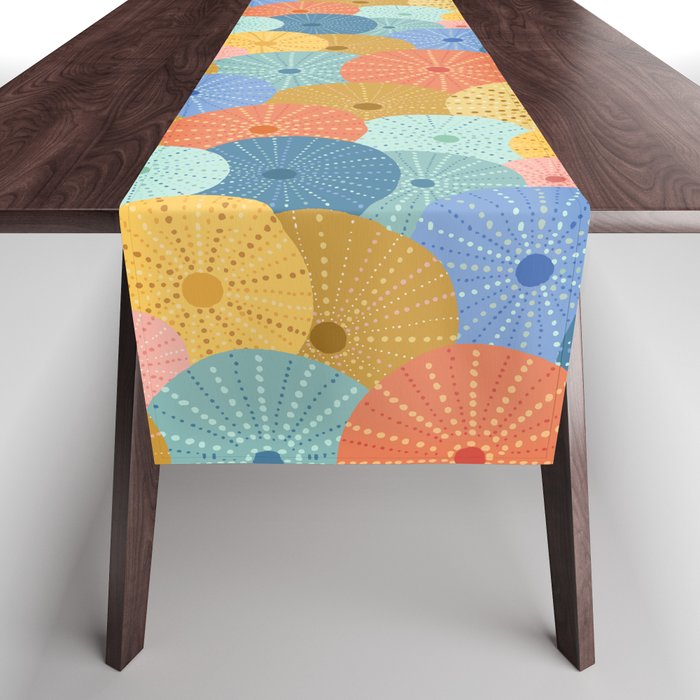 Coloful Sea Urchins 2 Table Runner Gallery Image 1