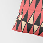 Mid Century Modern Diamond Pattern Red Black cream 231 Pillow Sham Gallery Image 4