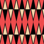 Mid Century Modern Diamond Pattern Red Black cream 231 Coffee Mug Gallery Image 2