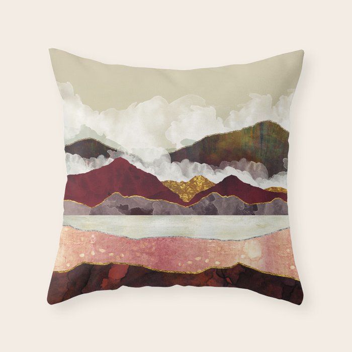 Melon Mountains Throw Pillow Gallery Image 1