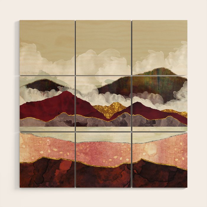 Melon Mountains Wood Wall Art Gallery Image 1