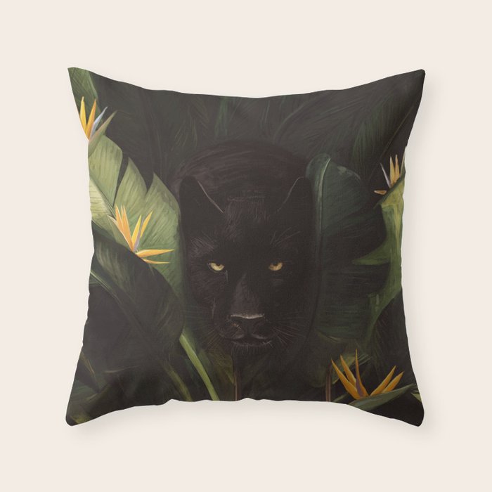 Hello Panther! Throw Pillow Gallery Image 1
