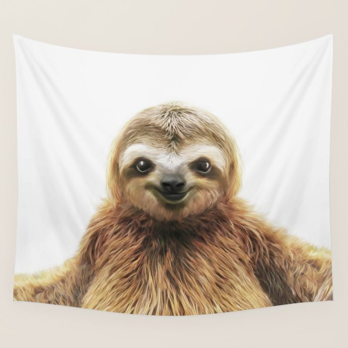 Young Sloth Wall Tapestry Gallery Image 1