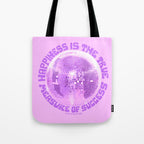 Happiness Is The True Measure of Success in Purple Tote Bag Gallery Image 1