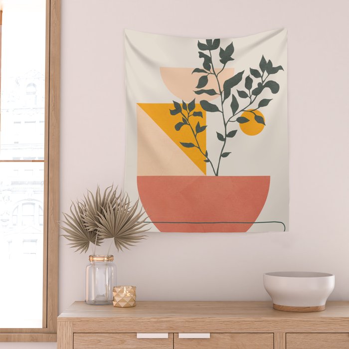 Geometric Modern Art 43 Wall Tapestry Gallery Image 2
