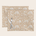 Dinosaur Fossils on Taupe Placemat Gallery Image 1