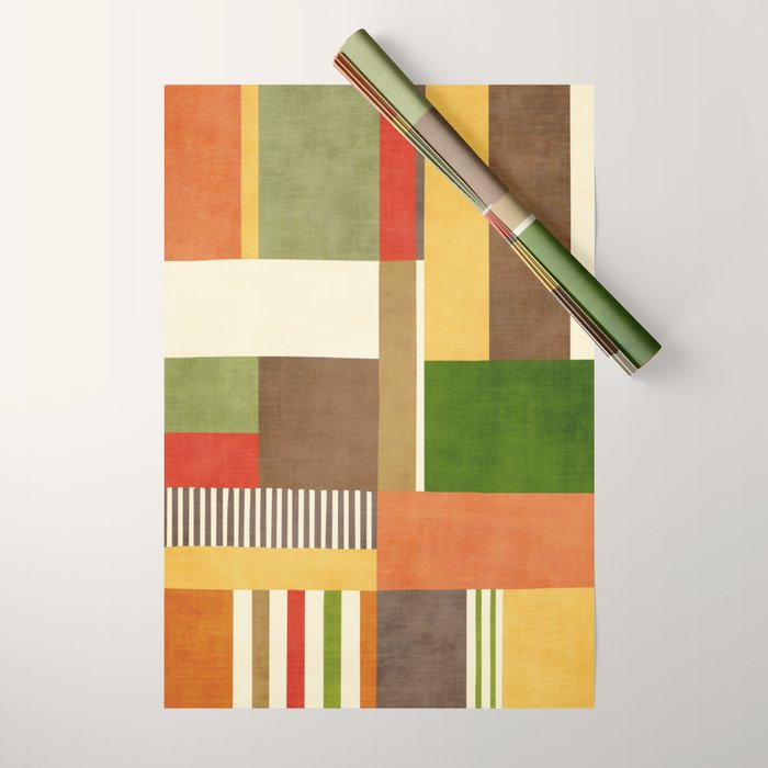 Autumn Colors Artwork Modern Original Art Wrapping Paper Gallery Image 1