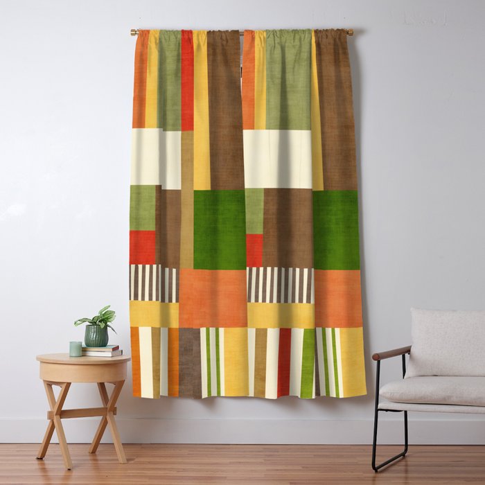 Autumn Colors Artwork Modern Original Art Window Curtain Gallery Image 5