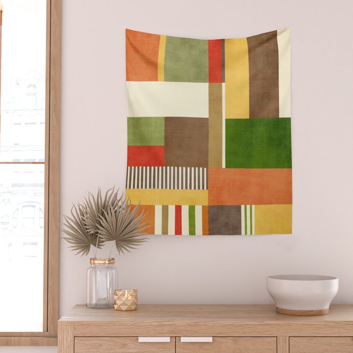 Autumn Colors Artwork Modern Original Art Wall Tapestry Gallery Image 2