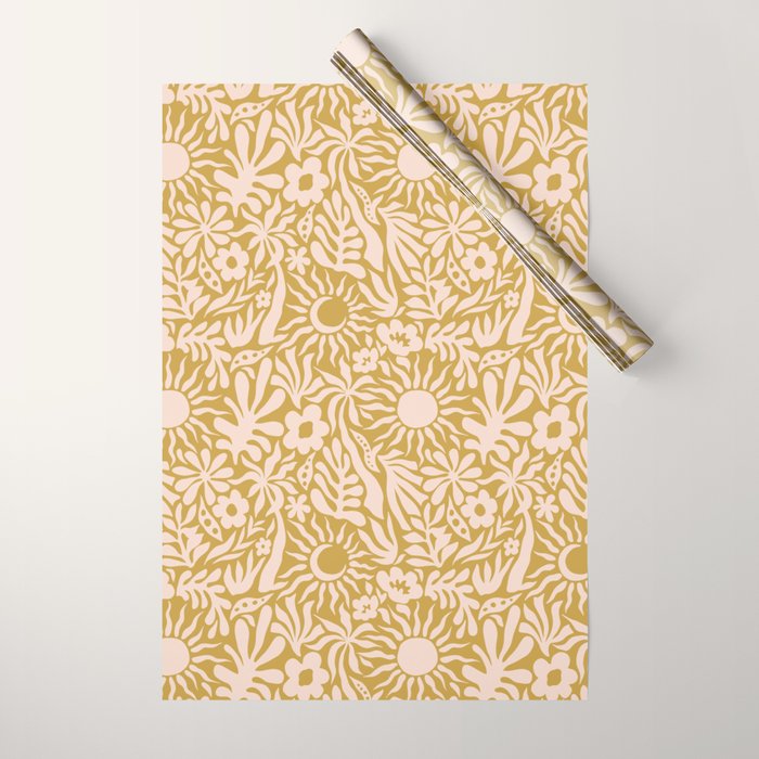 Summer Sensations Gold Wrapping Paper Gallery Image 1