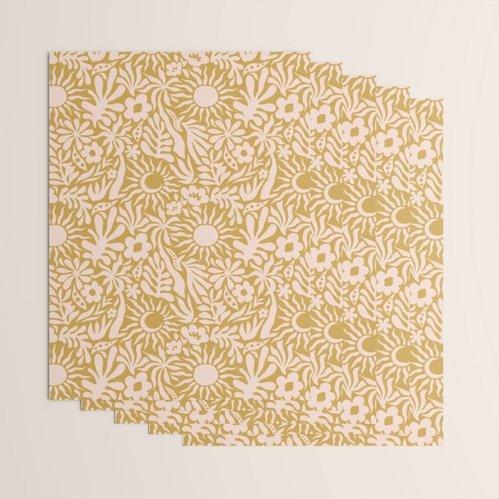 Summer Sensations Gold Wrapping Paper Gallery Image 3