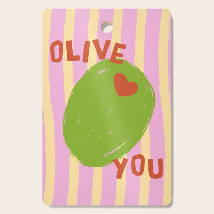 Love You Olive Kitchen Art Cutting Board Gallery Image 1