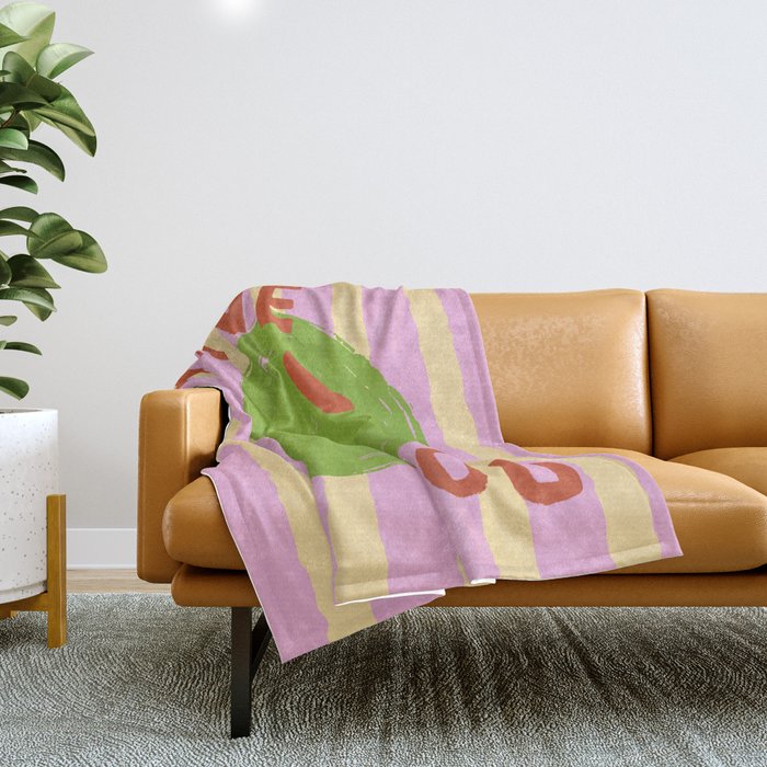 Love You Olive Kitchen Art Throw Blanket Gallery Image 1