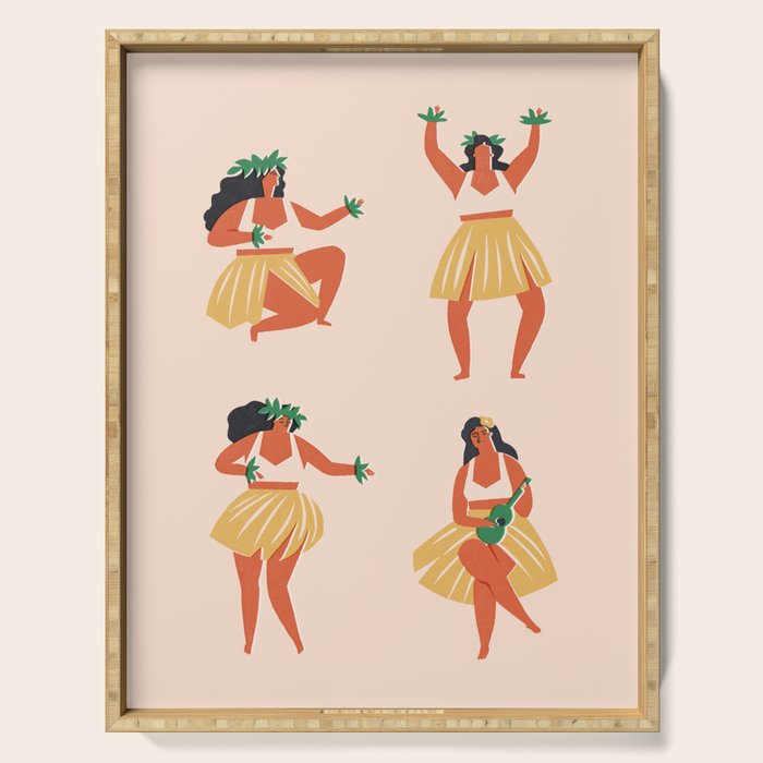 Hawaiian girls Serving Tray Gallery Image 1