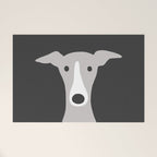 Cute Greyhound, Italian Greyhound or Whippet Cartoon Dog Welcome Mat Gallery Image 1
