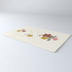Colorful Thoughts Minimal Line Art Woman with Flowers IV  Rug Gallery Image 3