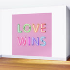 LOVE WINS - Rainbow Neon Wall Mural Gallery Image 2