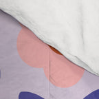 Retro Flower Pattern - orange periwinkle Comforter Gallery Image 4