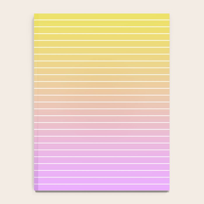 Ombre Arch IV Pink Yellow Sunrise Gradient Modern Geometric Lines Notebook Gallery Image 4