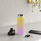 Ombre Arch IV Pink Yellow Sunrise Gradient Modern Geometric Lines Water Bottle Gallery Image 4