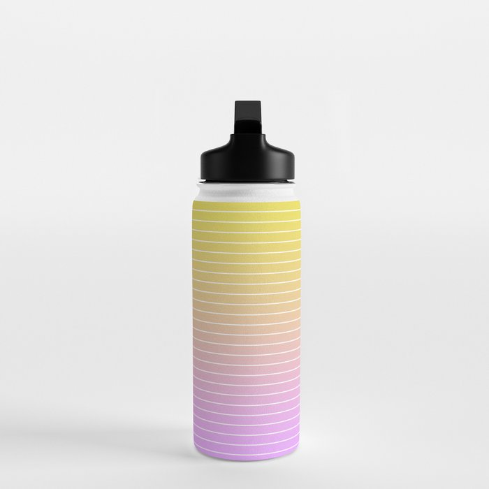 Ombre Arch IV Pink Yellow Sunrise Gradient Modern Geometric Lines Water Bottle Gallery Image 3