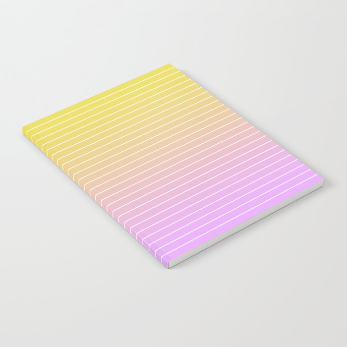 Ombre Arch IV Pink Yellow Sunrise Gradient Modern Geometric Lines Notebook Gallery Image 2
