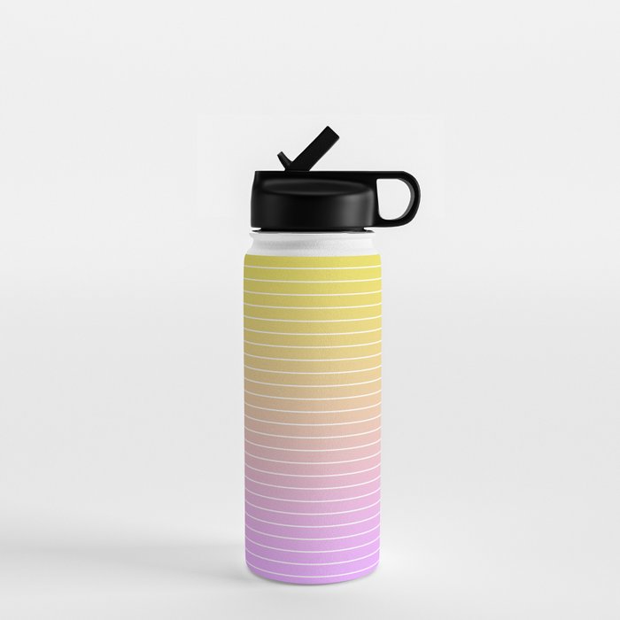 Ombre Arch IV Pink Yellow Sunrise Gradient Modern Geometric Lines Water Bottle Gallery Image 1