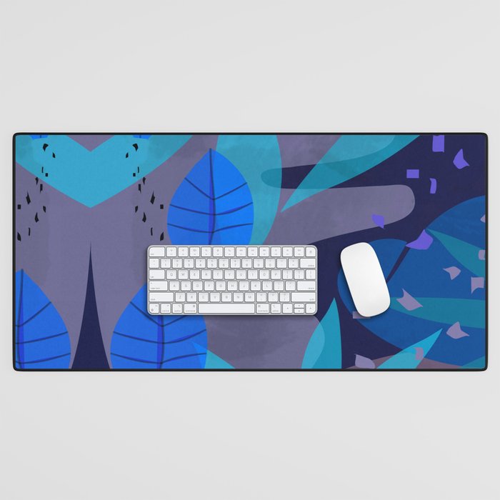 Botanika 6 Blue Desk Mat Gallery Image 1