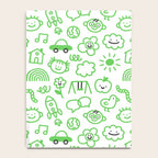 Green eco friendly children doodle pattern Notebook Gallery Image 4