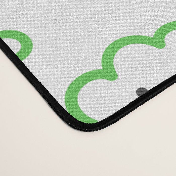 Green eco friendly children doodle pattern Desk Mat Gallery Image 4