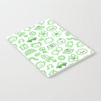 Green eco friendly children doodle pattern Notebook Gallery Image 2