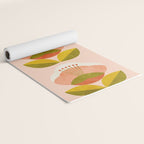 retro midcentury flower pink Yoga Mat Gallery Image 2