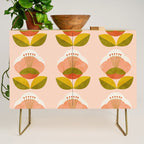retro midcentury flower pink Credenza Gallery Image 1
