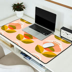 retro midcentury flower pink Desk Mat Gallery Image 2
