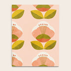 retro midcentury flower pink Notebook Gallery Image 4