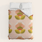 retro midcentury flower pink Comforter Gallery Image 6