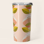 retro midcentury flower pink Travel Mug Gallery Image 2