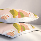 retro midcentury flower pink Pillow Sham Gallery Image 3