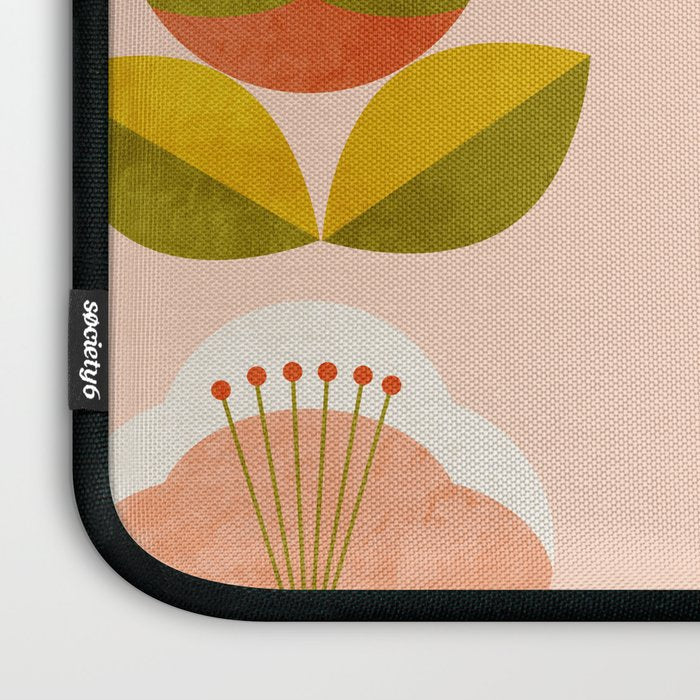 retro midcentury flower pink Laptop Sleeve Gallery Image 3