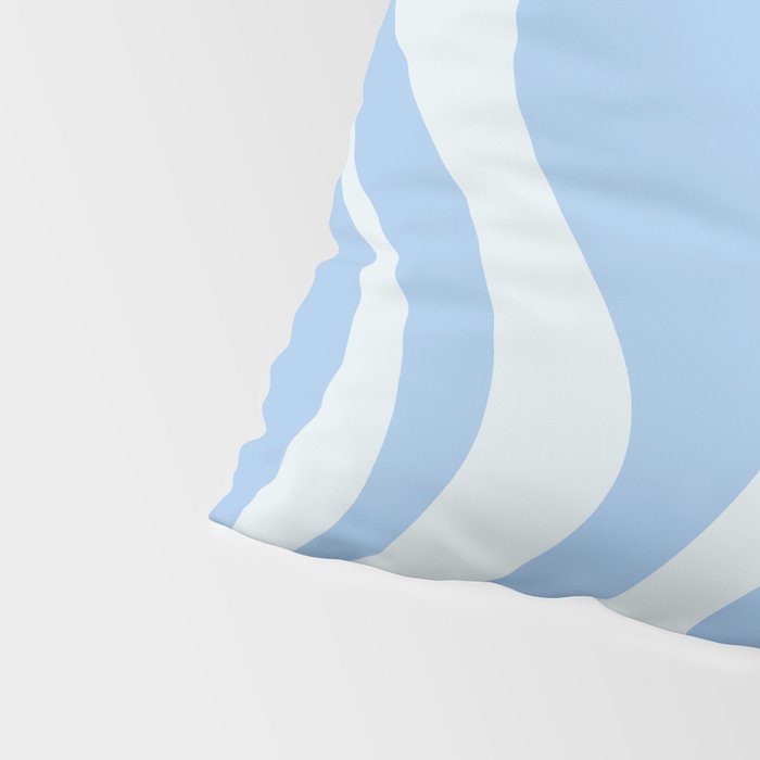 Retro Liquid Swirl Abstract Pattern in Powder Blue Pillow Sham Gallery Image 4