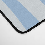 Retro Liquid Swirl Abstract Pattern in Powder Blue Desk Mat Gallery Image 4