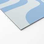 Retro Liquid Swirl Abstract Pattern in Powder Blue Welcome Mat Gallery Image 2