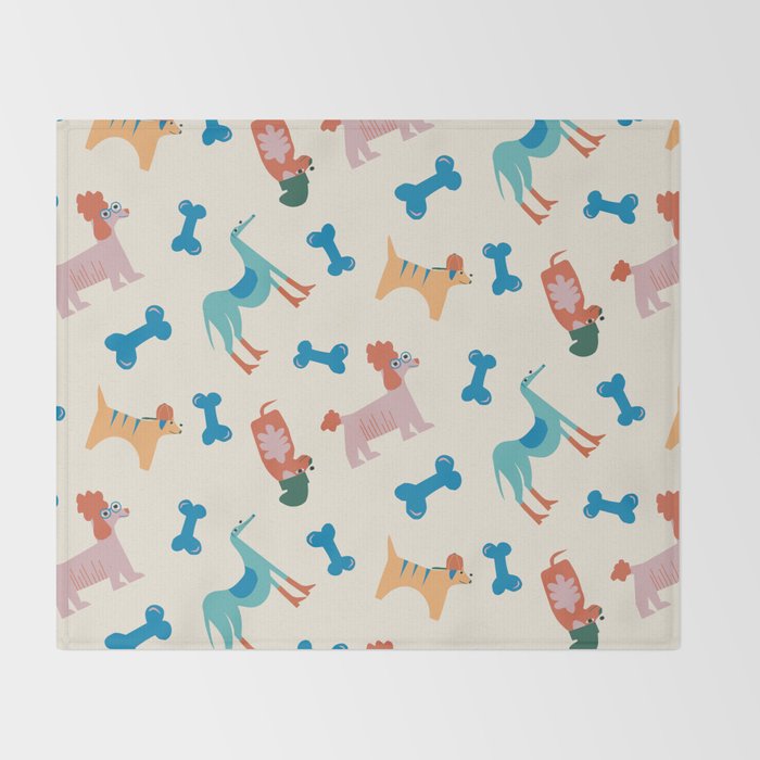Dogs of Summer Throw Blanket Gallery Image 2